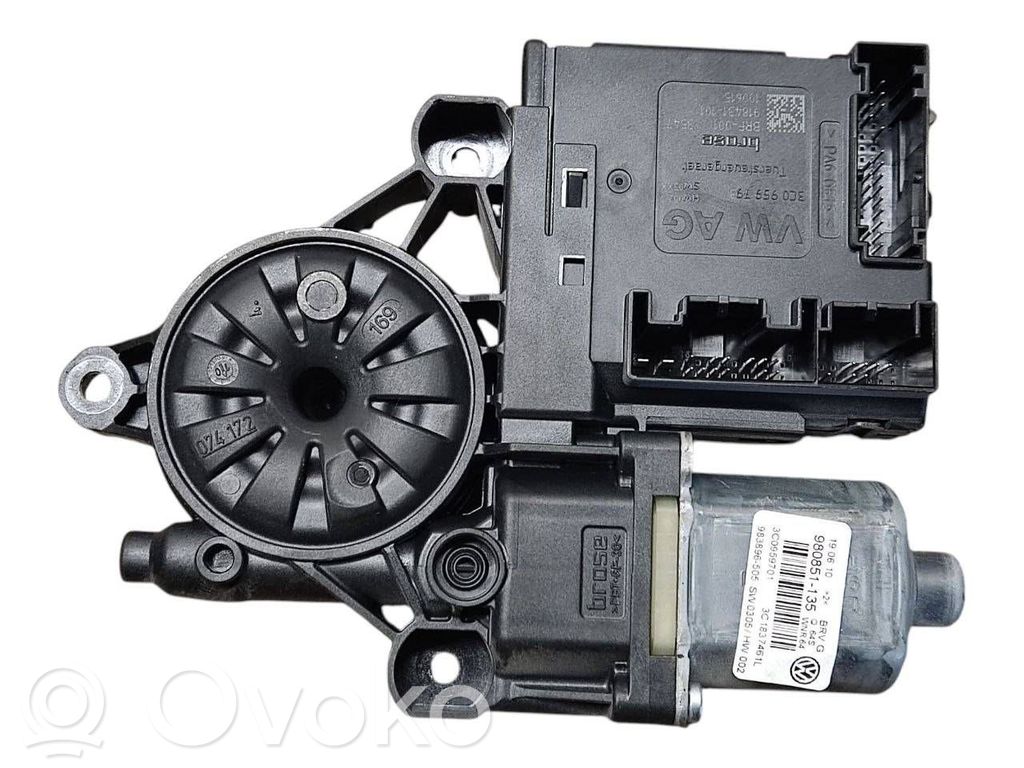 Volkswagen PASSAT B6 Silnik regulatora szyby drzwi przednich 
