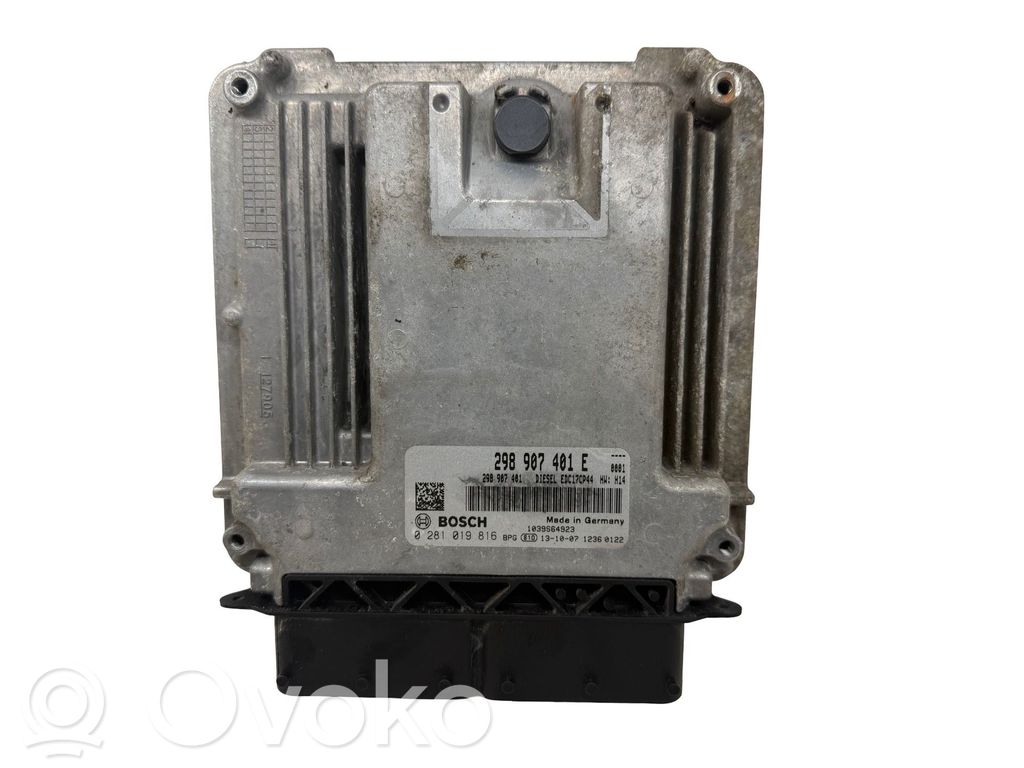 Engine control unit/module ECU   298907401E,0281019816,298907401