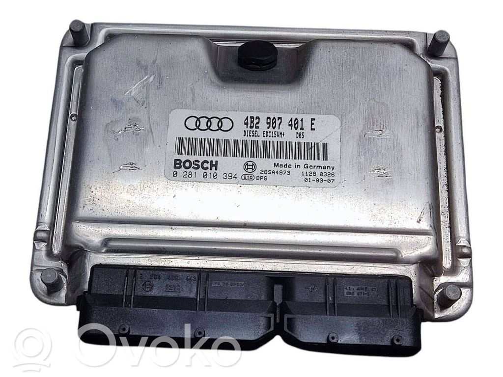 Unidad de control/módulo del motor   4B2907401E,28SA4973,0281010394