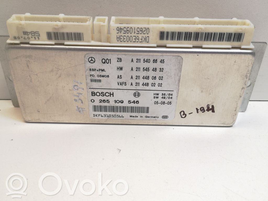 ESP (stability system) control unit   A2115406645