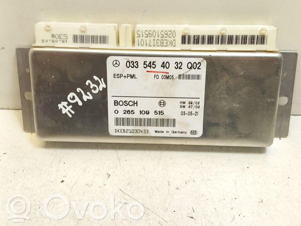 Mercedes-Benz E W211 ESP (stability system) control unit 