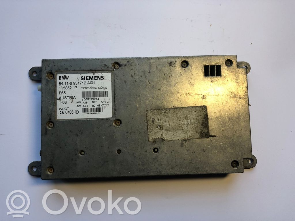 BMW 7 E65 E66 Unité de commande, module téléphone 
