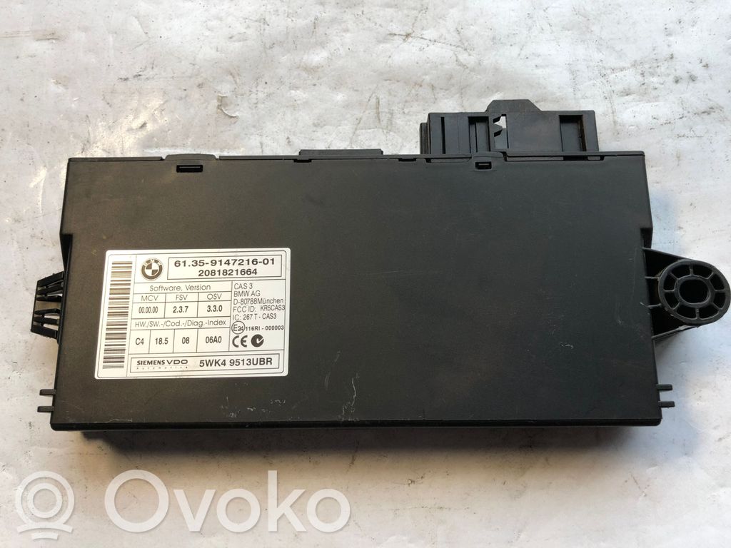 BMW 5 E60 E61 CAS-ohjainlaite/moduuli 
