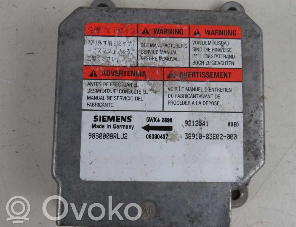 Opel Agila A Airbag control unit/module 