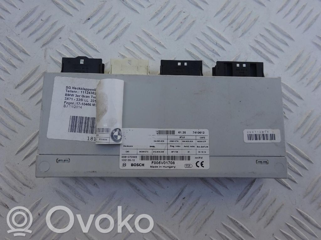 BMW 3 GT F34 Sterownik / Moduł elektrycznej klapy tylnej / bagażnika 