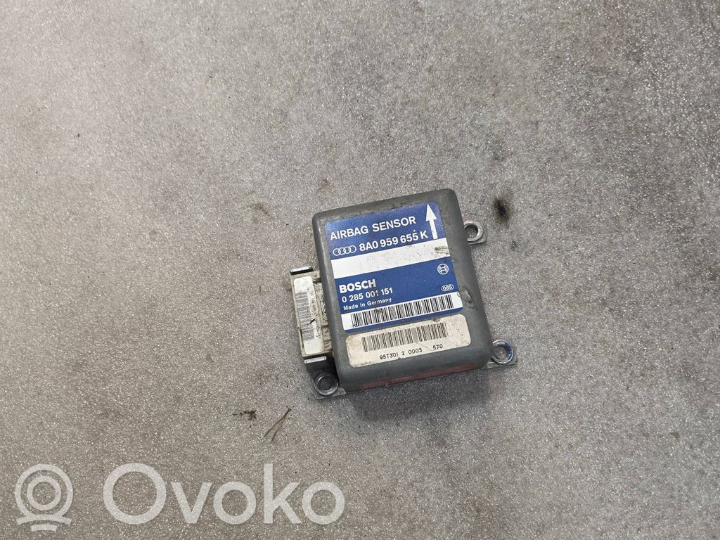 Airbag control unit/module   8A0959655K,0285001151