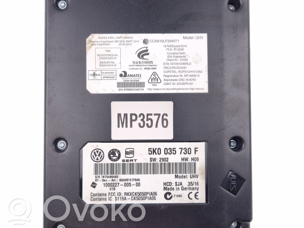 Volkswagen PASSAT B7 Bluetooth control unit module 