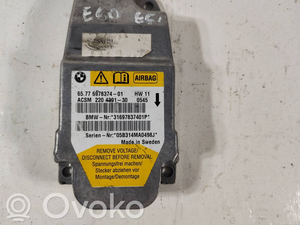 BMW 5 E60 E61 Airbag control unit/module 