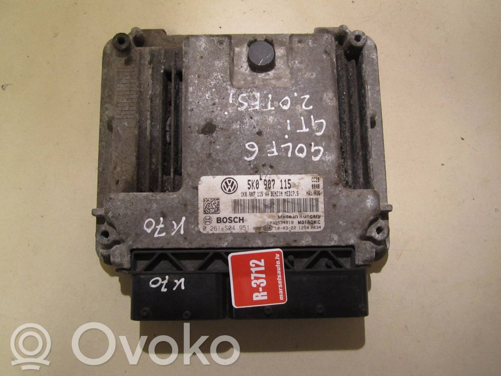 Engine control unit/module   5K0907115,1K0907115AA,1039S34818,THIISGTIGOLF