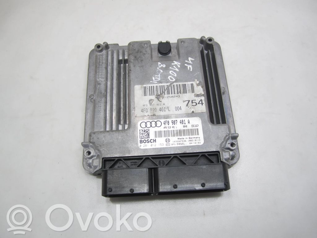 Engine control unit/module   4F0907401A,4F0910401L,0281012153
