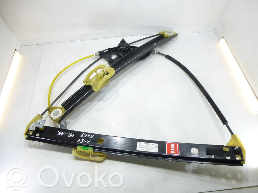 Audi A4 S4 B9 Mechanizm podnoszenia szyby przedniej bez silnika 