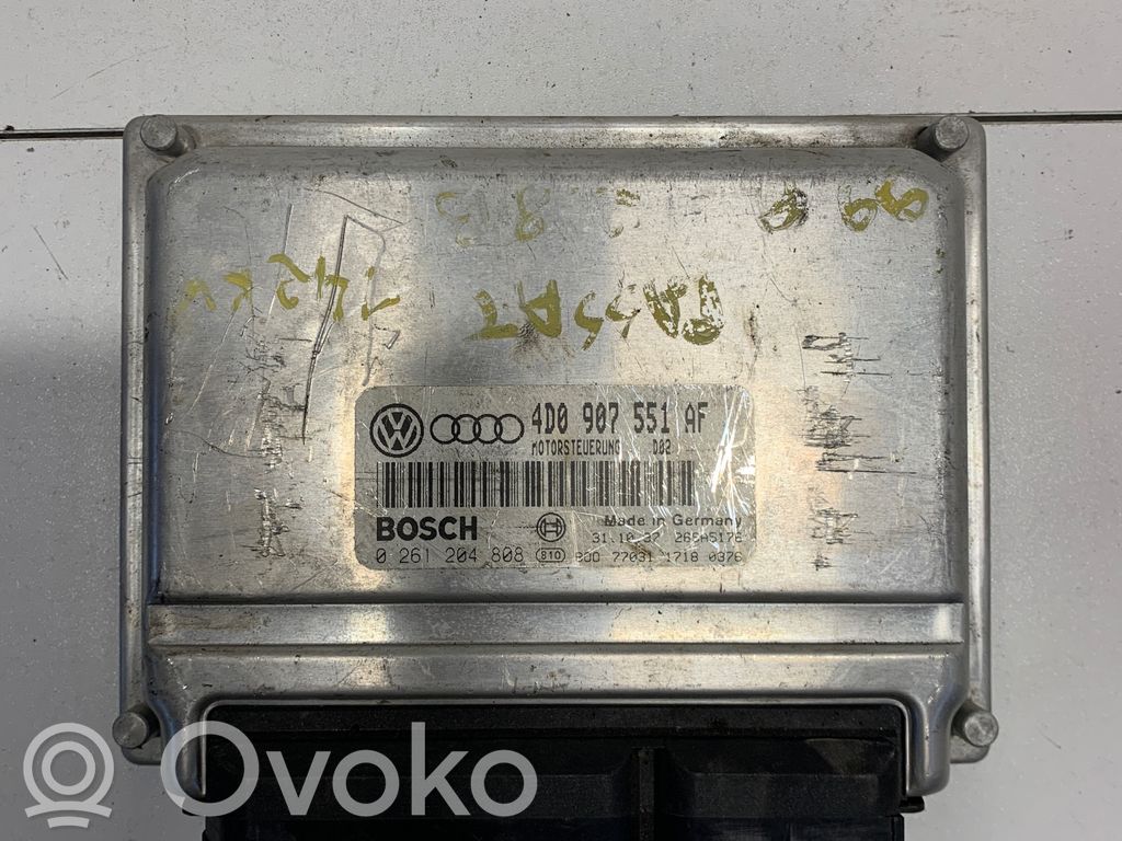 Engine control unit/module   4D0907551AF,0261204808