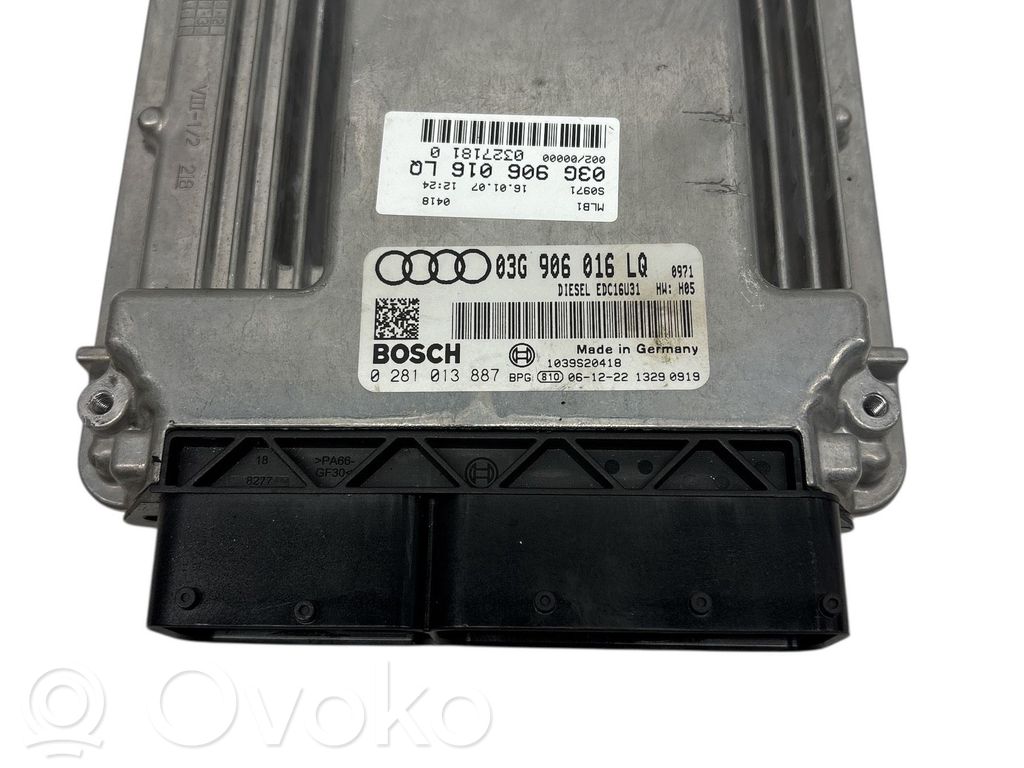 Engine control unit/module   03G906016LQ,0281013887
