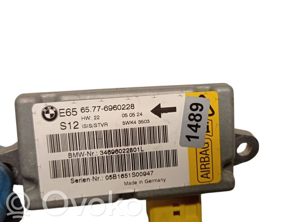 Airbag deployment crash/impact sensor   6960228,5WK43503,05B1651S00947