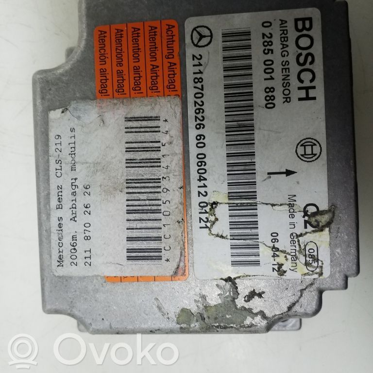 Mercedes-Benz CLS C219 Airbag control unit/module 