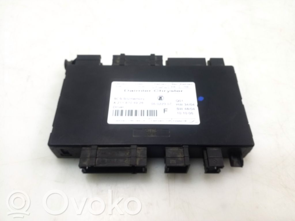 Mercedes-Benz C W203 Module de commande de siège 