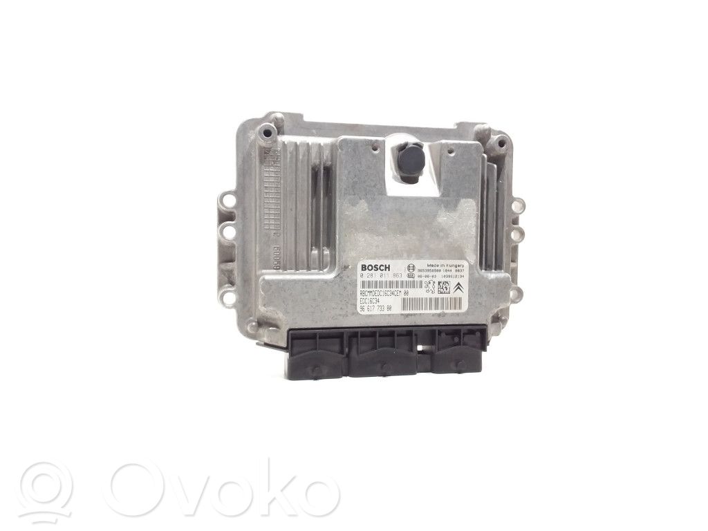 Engine control unit/module   0281011863,9661773380,EDC16C34,1039S12134,9653958980