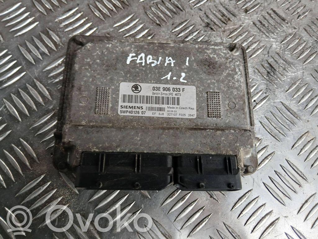 Engine control unit/module ECU   03E906033F,5WP4012607,3PE4673