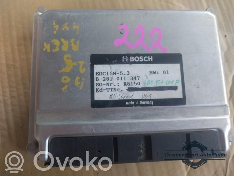 Unidad de control/módulo ECU del motor   0281011347,4B0907401P,B281011347,RDC15M53