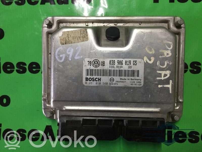 Engine control unit/module ECU   0281010940,038906019GS,78X8