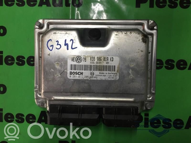 Engine control unit/module ECU   0281011205,038906019KD,AE78