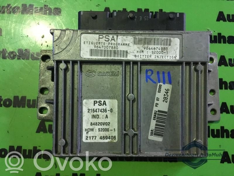 Engine control unit/module ECU   2177469406,9644674980,9647007880,PSA