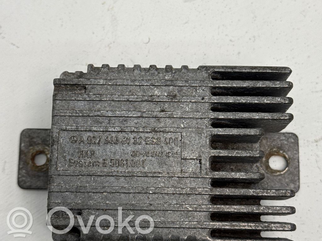 Sterownik / Moduł wentylatorów   A0275458132,E5001001