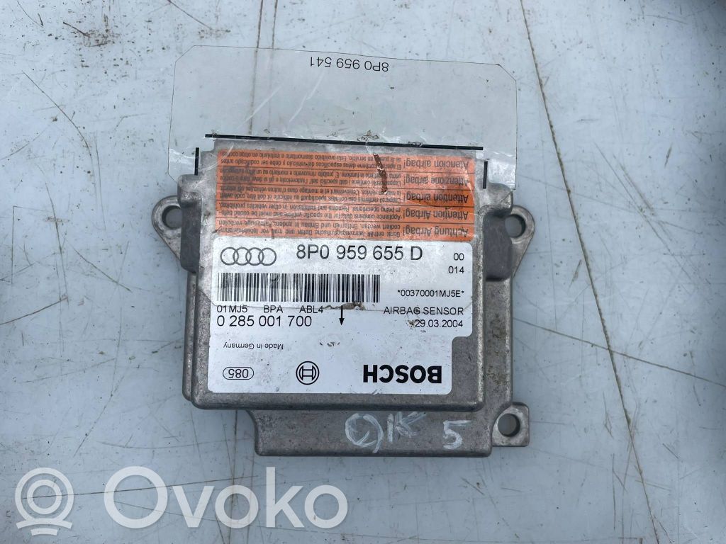 Airbag control unit/module   8P0959655D,0285001700