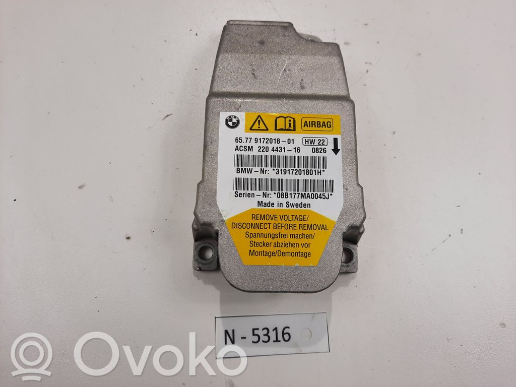 BMW 5 E60 E61 Airbag control unit/module 