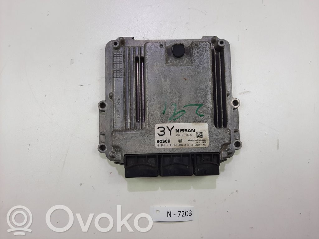 Nissan Qashqai Engine control unit/module 