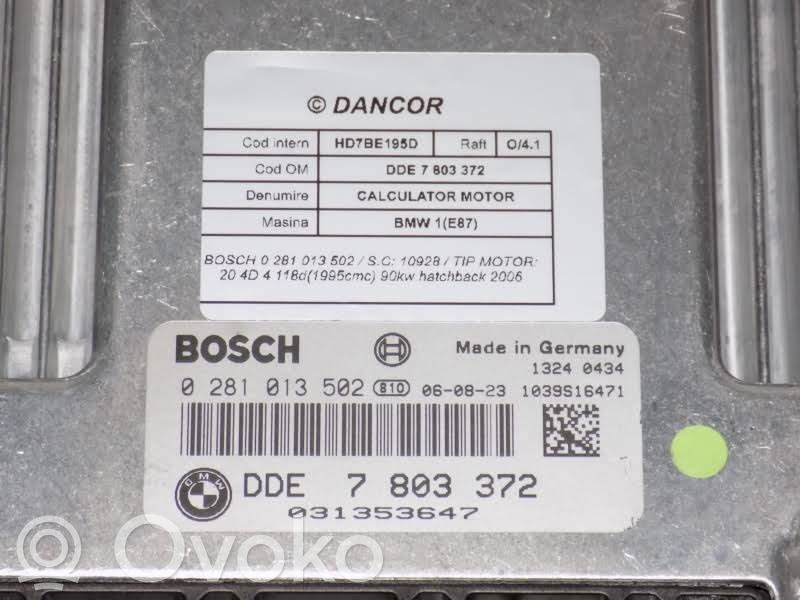 BMW 1 E81 E87 Engine control unit/module 
