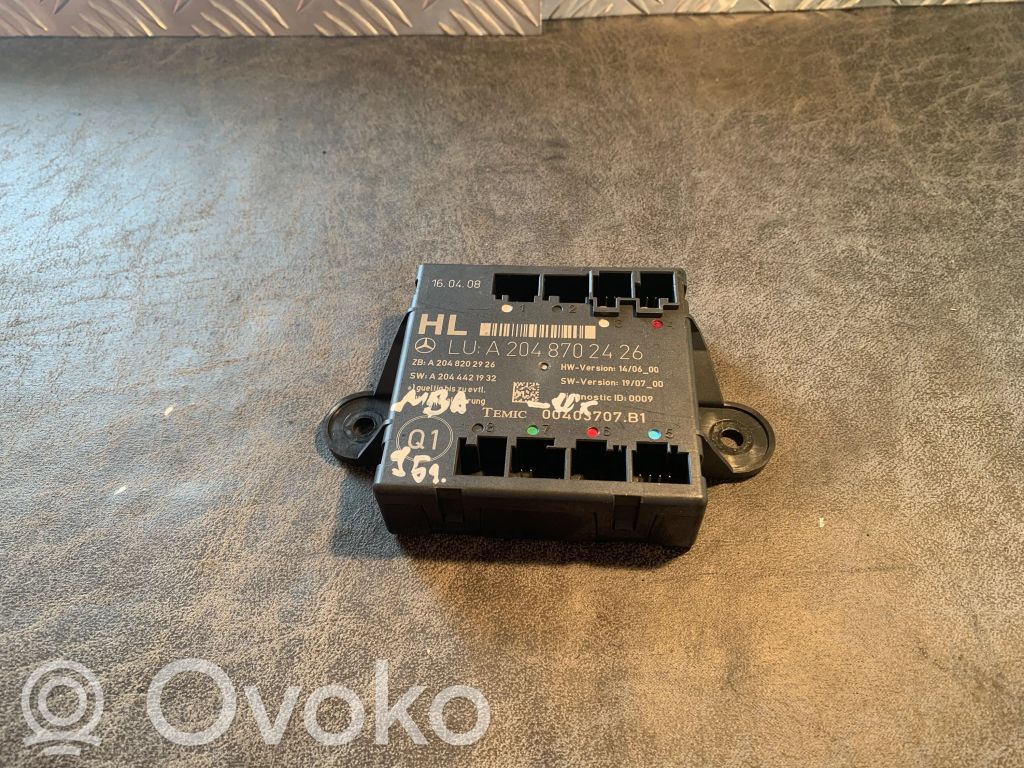 Mercedes-Benz C W204 Oven ohjainlaite/moduuli 