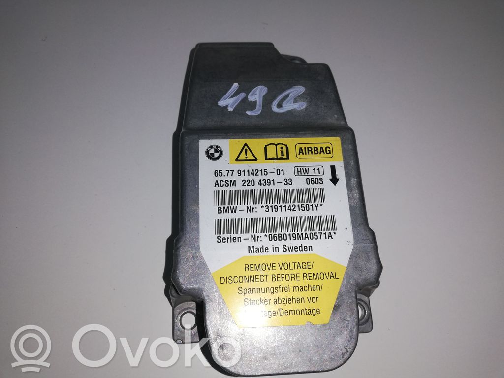 BMW 5 E60 E61 Airbag control unit/module 