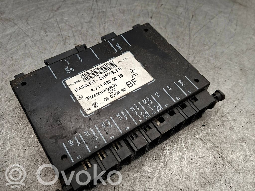 Mercedes-Benz E W211 Module de commande de siège 