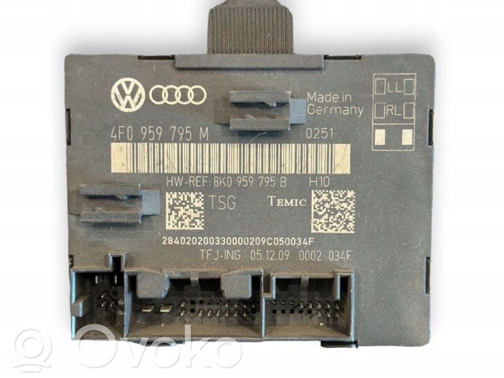 Unité de commande module de porte   8K0959795B,419168EE,4F0959795M,D518A94448B7