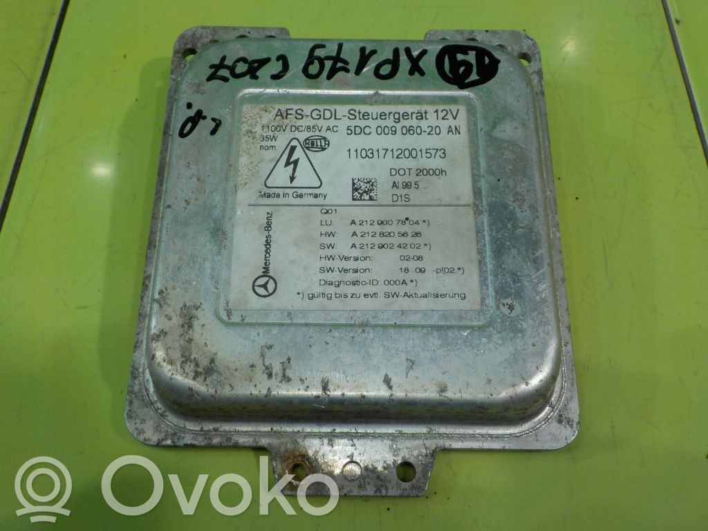Mercedes-Benz E C207 W207 Module de contrôle de ballast LED 
