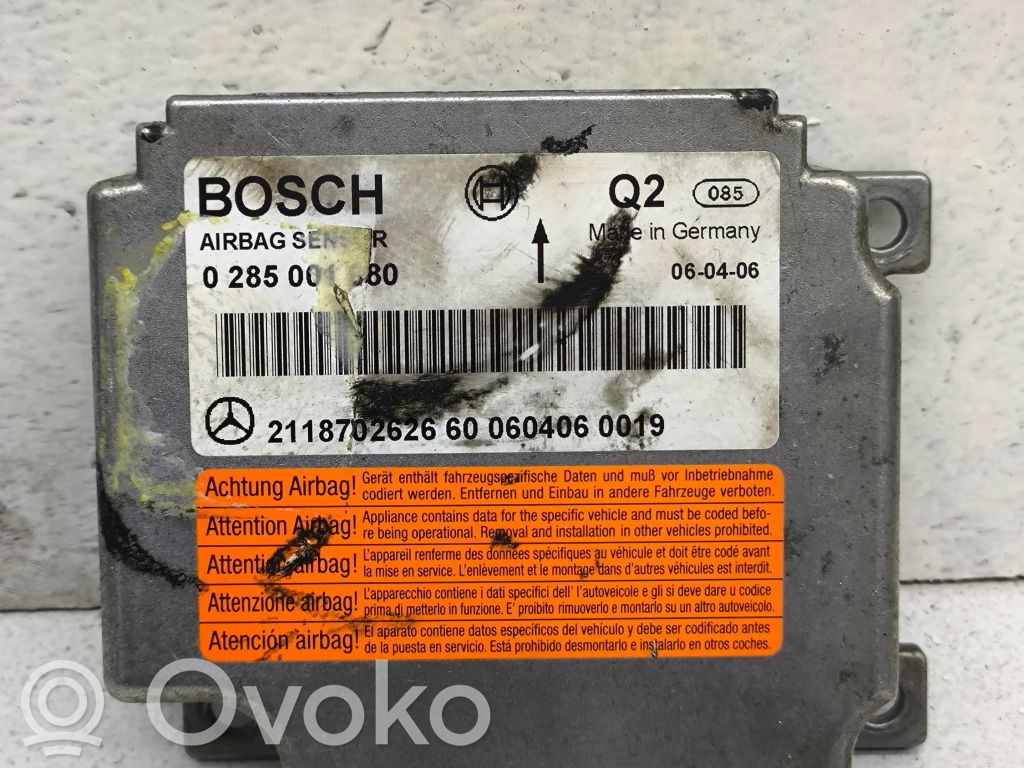 Mercedes-Benz CLS C219 Airbag control unit/module 