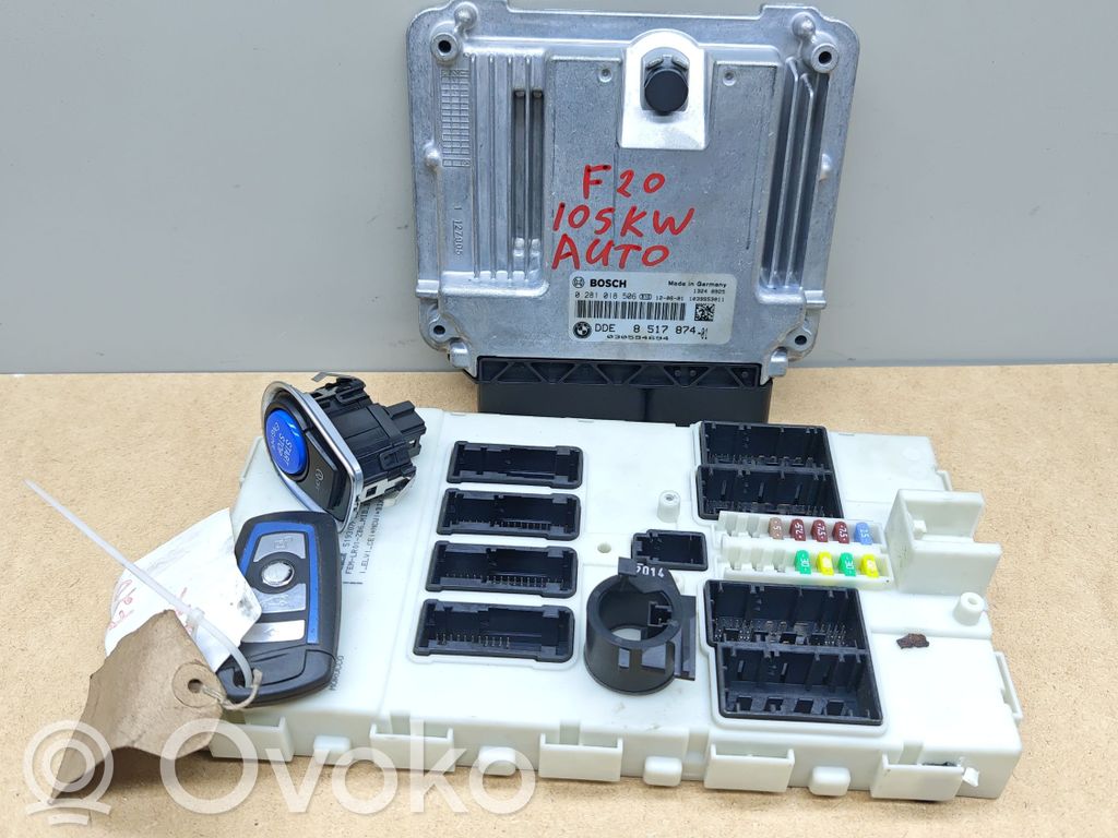 BMW 1 F20 F21 Komputer / Sterownik ECU i komplet kluczy 