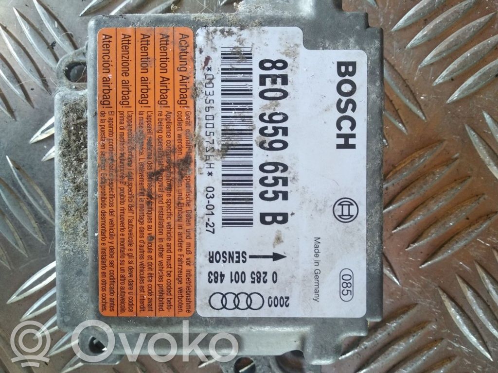 Airbag control unit/module   8E0959655B,0285001483,003560057S6H