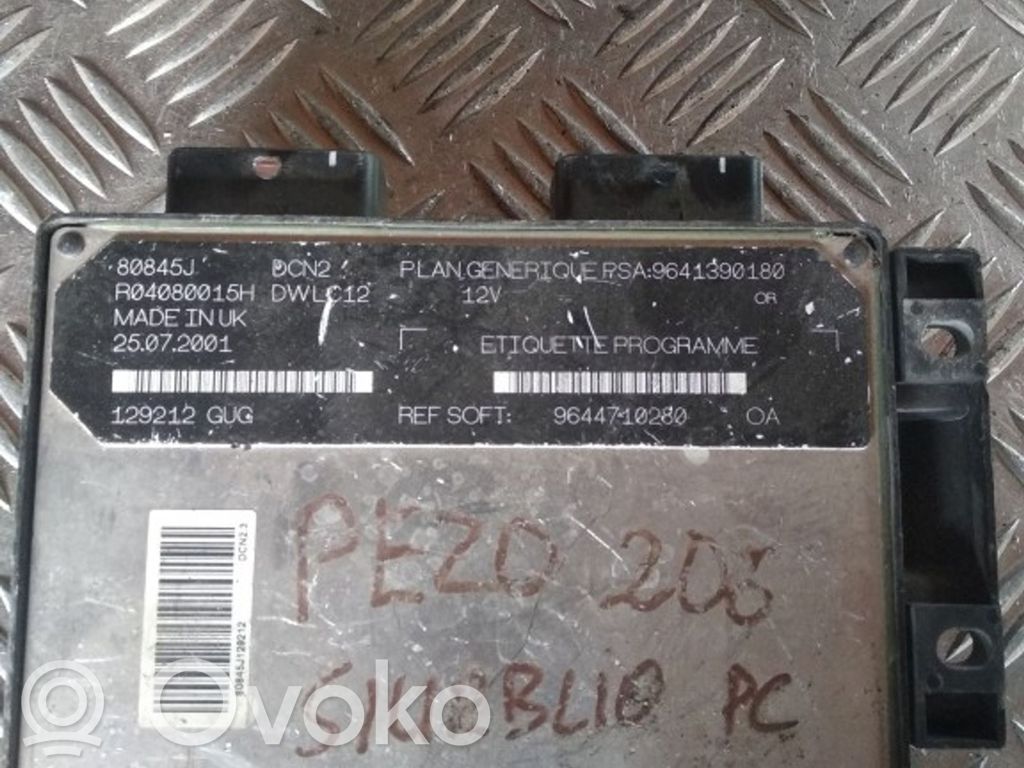 Engine control unit/module   80845J,R04080015H,129212GUG,9641390180,9644710280
