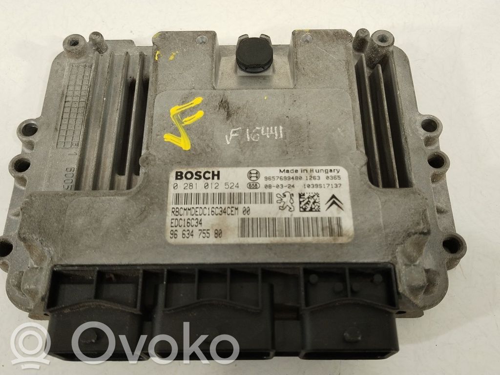 Engine control unit/module   9663475580,9657699480,0281012254
