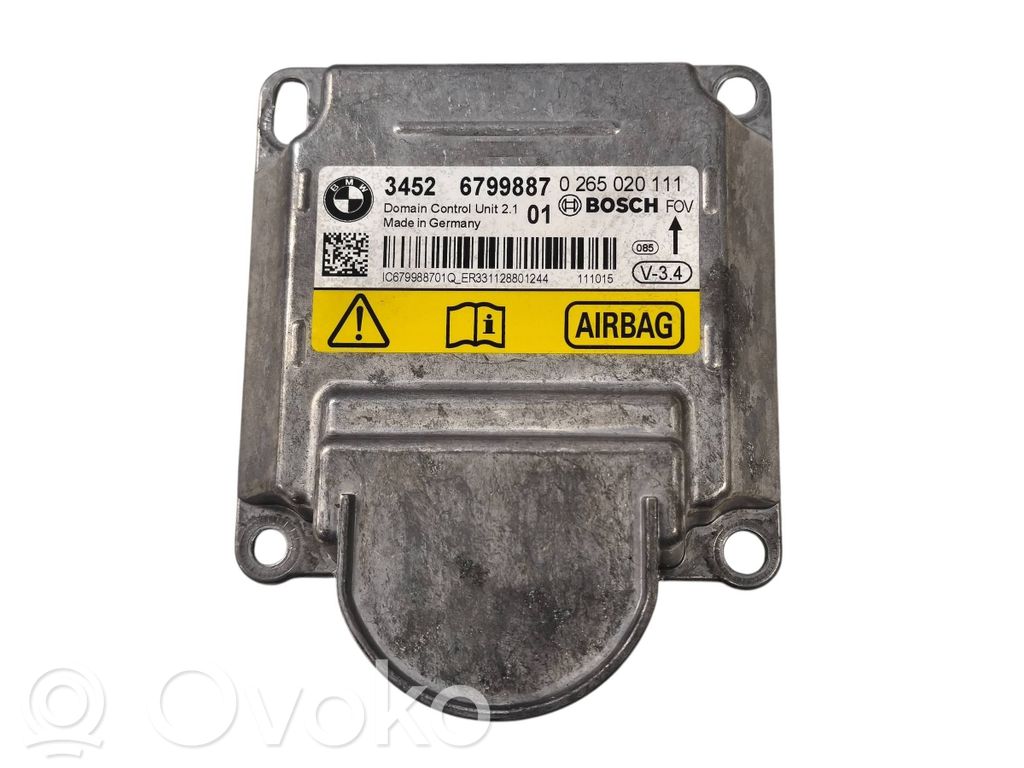 BMW 5 F10 F11 Unitate/modul de comandă airbaguri 