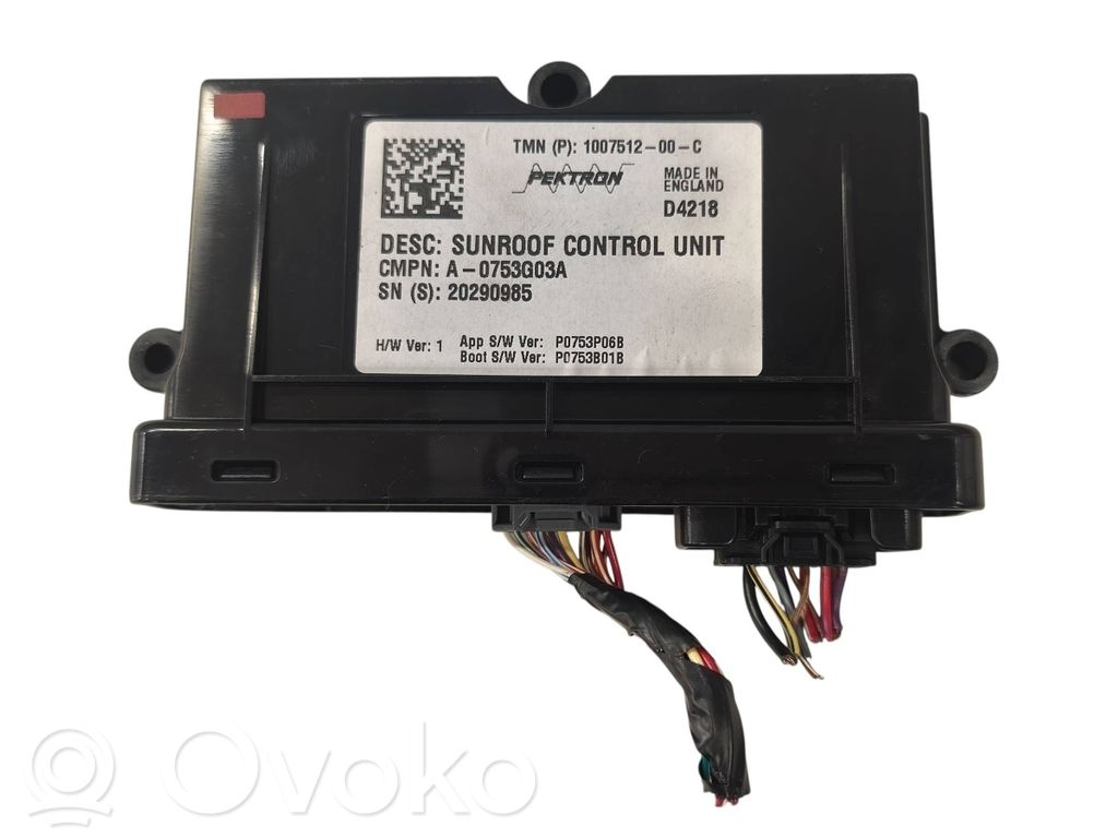 Tesla Model S Unidad de control/módulo del techo solar 