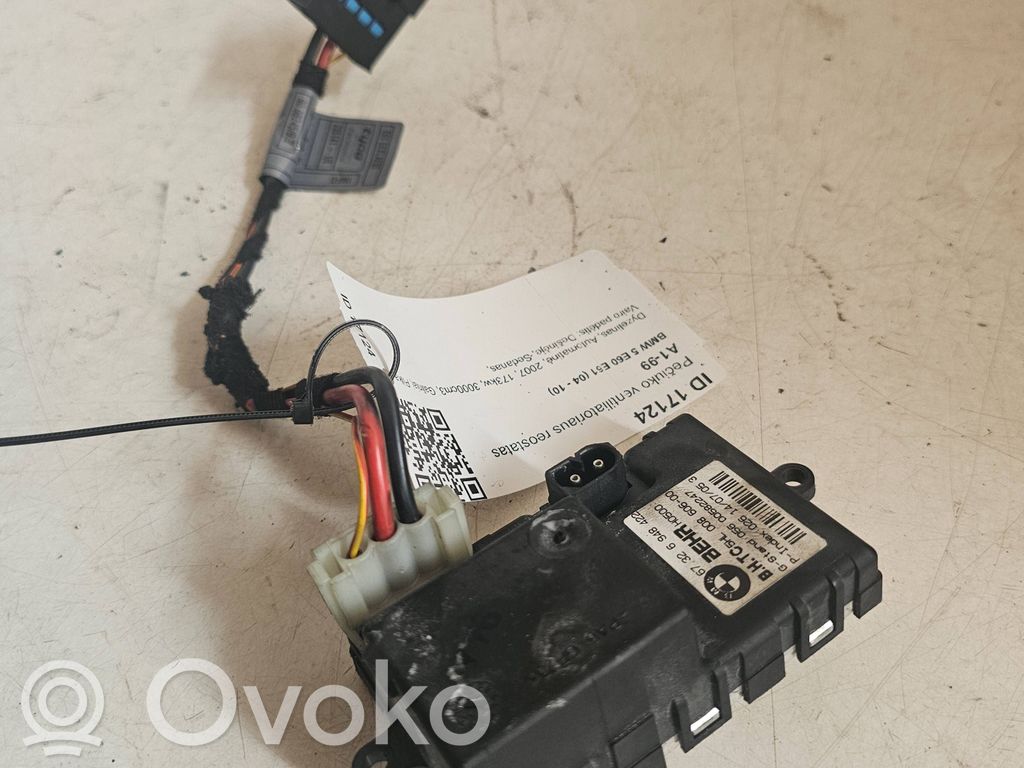 BMW 5 E60 E61 Pečiuko ventiliatoriaus reostatas (reustatas) 