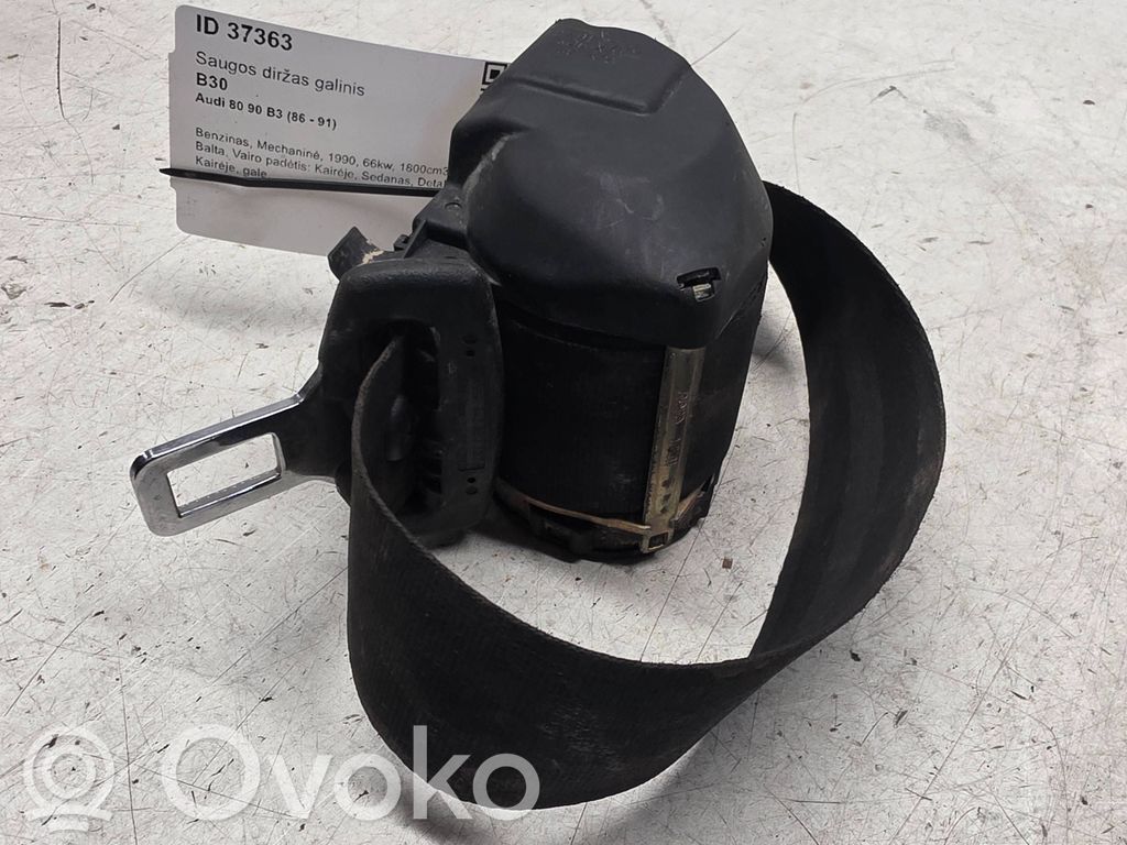 Audi 80 90 B3 Cinturón trasero 