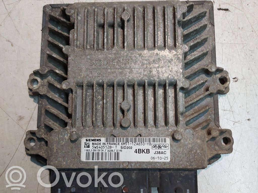 Engine control unit/module   6M5112A650YB,5WS40512BT