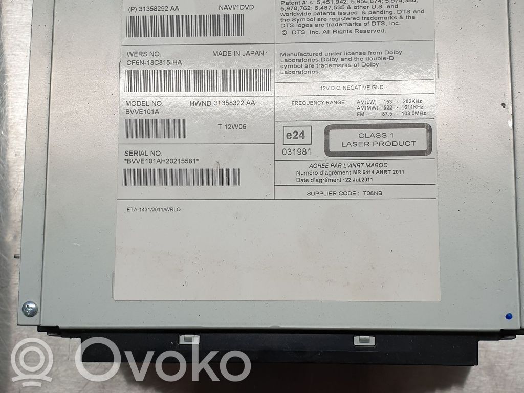 Volvo V60 Panel / Radioodtwarzacz CD/DVD/GPS 