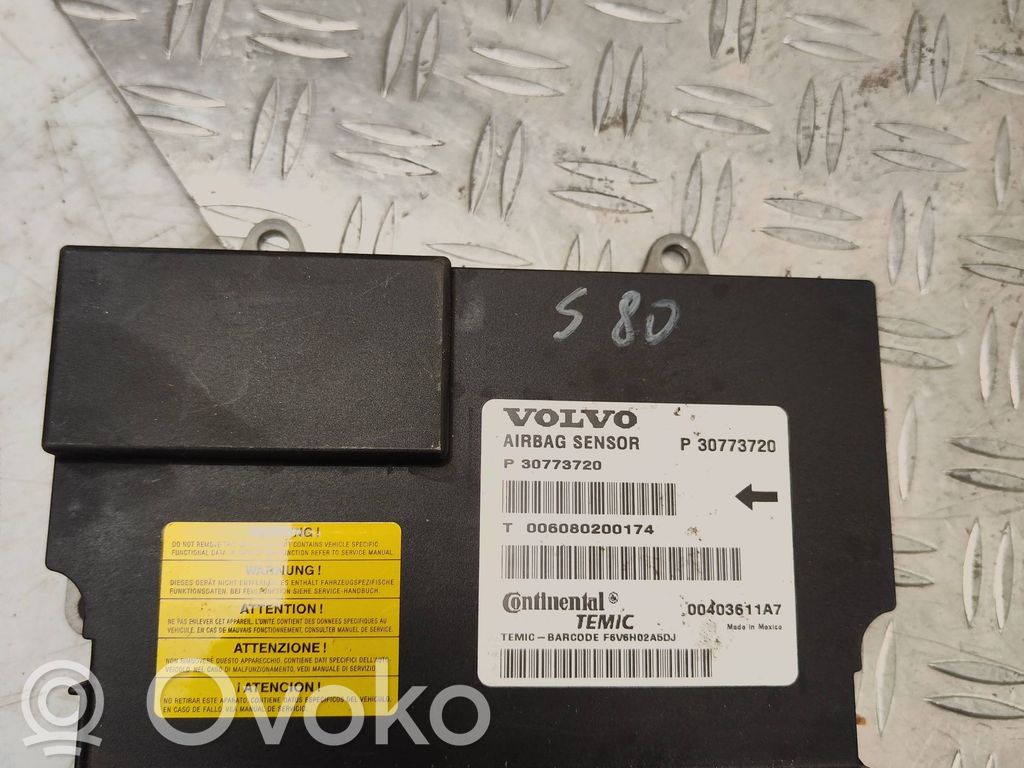 Volvo S80 Centralina/modulo airbag 