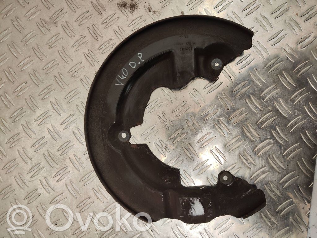 Volvo V40 Etujarrun jarrulevyn pölysuojalevy 