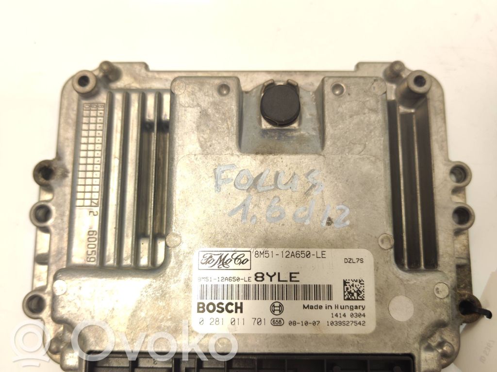 Moottorin ohjainlaite/moduuli   8M5112A650LE,0281011701